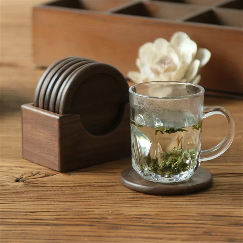 Walnut Wood Coasters – 6 Pieces