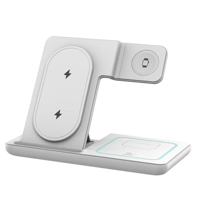 Foldable 3-in-1 Wireless Charging Stand with LED Light