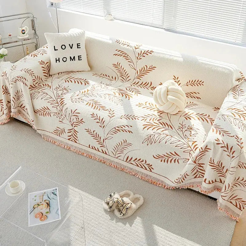 Chenille Jacquard Couch Cover