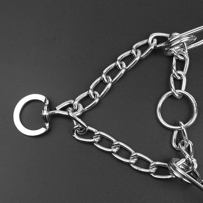 Dog Prong Training Collar – Rubber-Tipped Metal Pinch Collar for Safe, Effective Lead Training