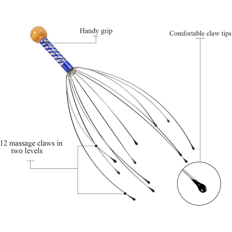 Head Scratcher Massager for Stress Relief & Relaxation