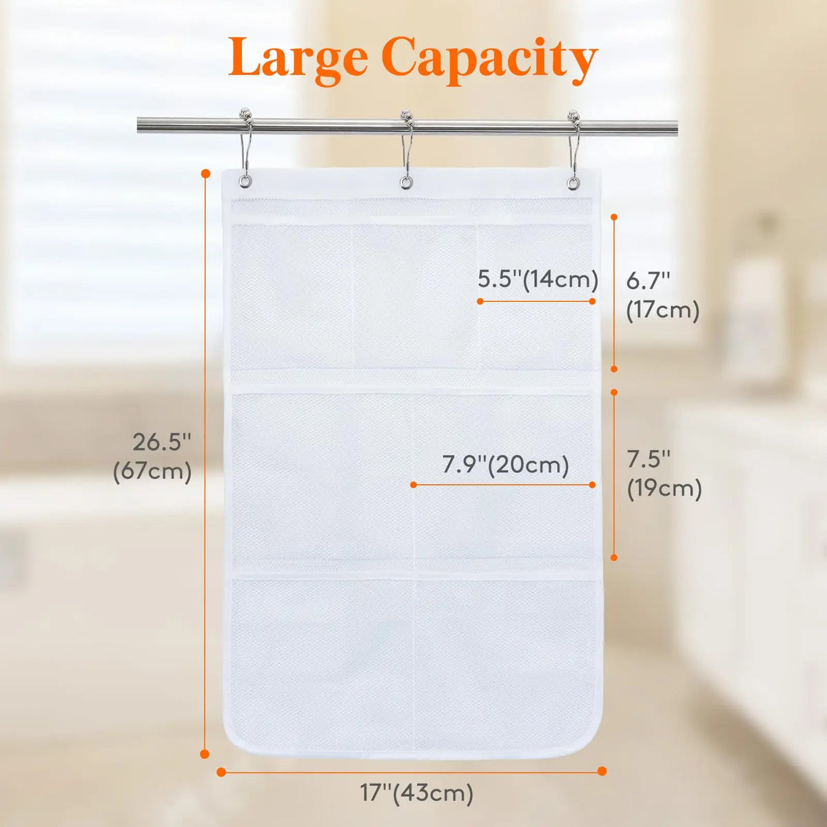 Mesh Shower Organiser (7 Pockets)
