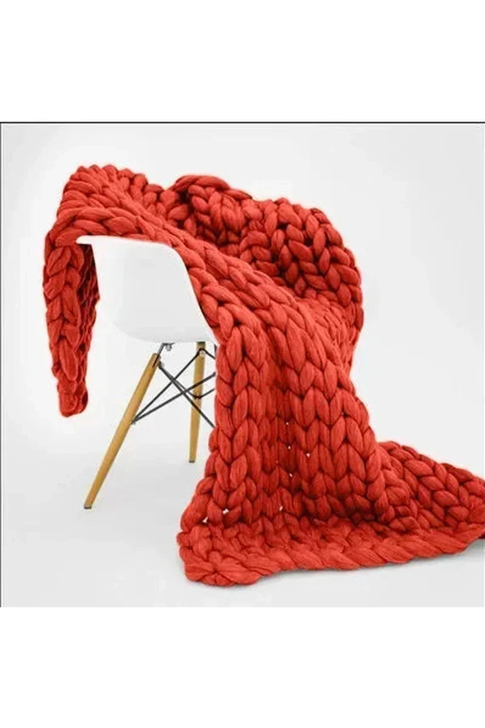 Chunky Knit Blanket Soft Cozy Throw for Sofa Bed