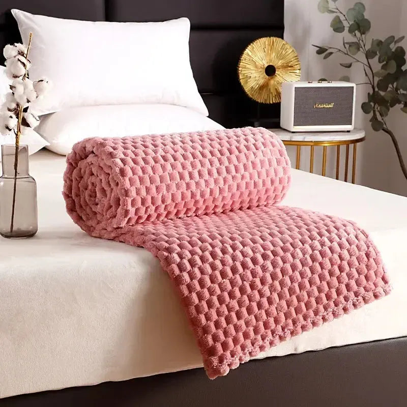 3D Clouds Jacquard Flannel Blanket