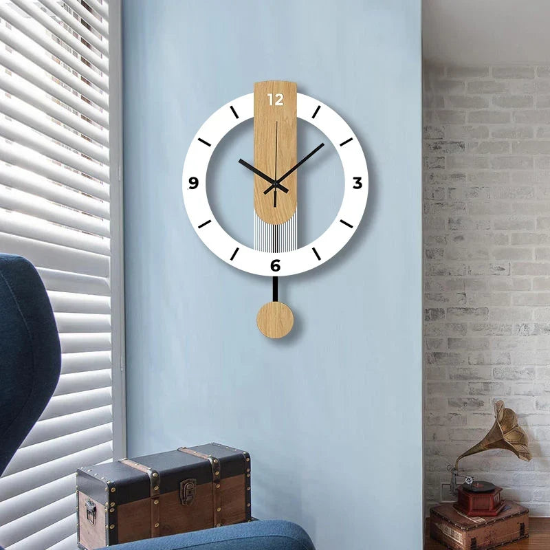 Wood Grain Pendulum Clock