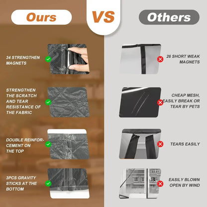 Waterproof Coldproof Magnetic Cotton Door Curtain