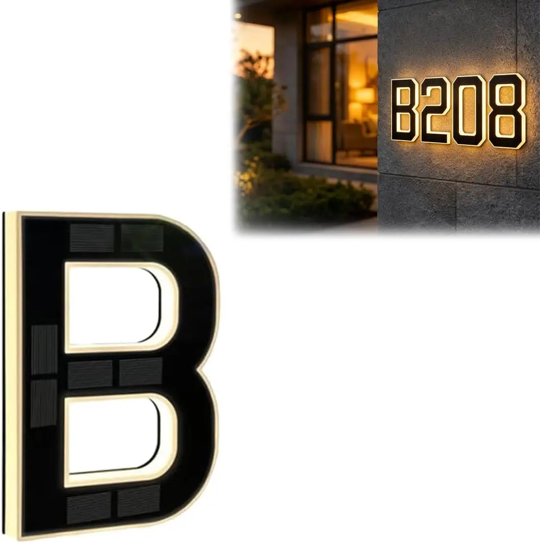 Solar Address Plaque