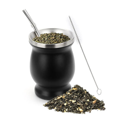 Yerba Mate Cup with Straw for Traditional Tea Drinking