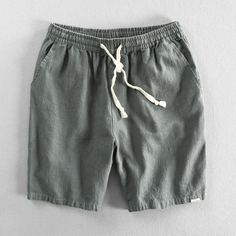 Men’s Casual Cotton Shorts – Loose Fit with Pockets
