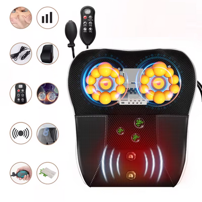 Heated Massage Pillow Cushion for Neck & Back Relief