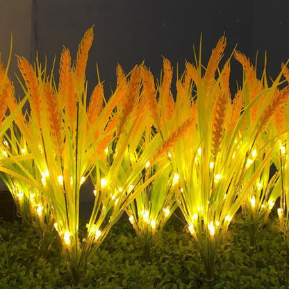 Solar Wheat Ear Garden Lights – 7-Head Outdoor Decor