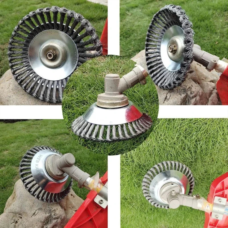 Wire Weeding Wheel for Lawn Mower – Garden Cleaner