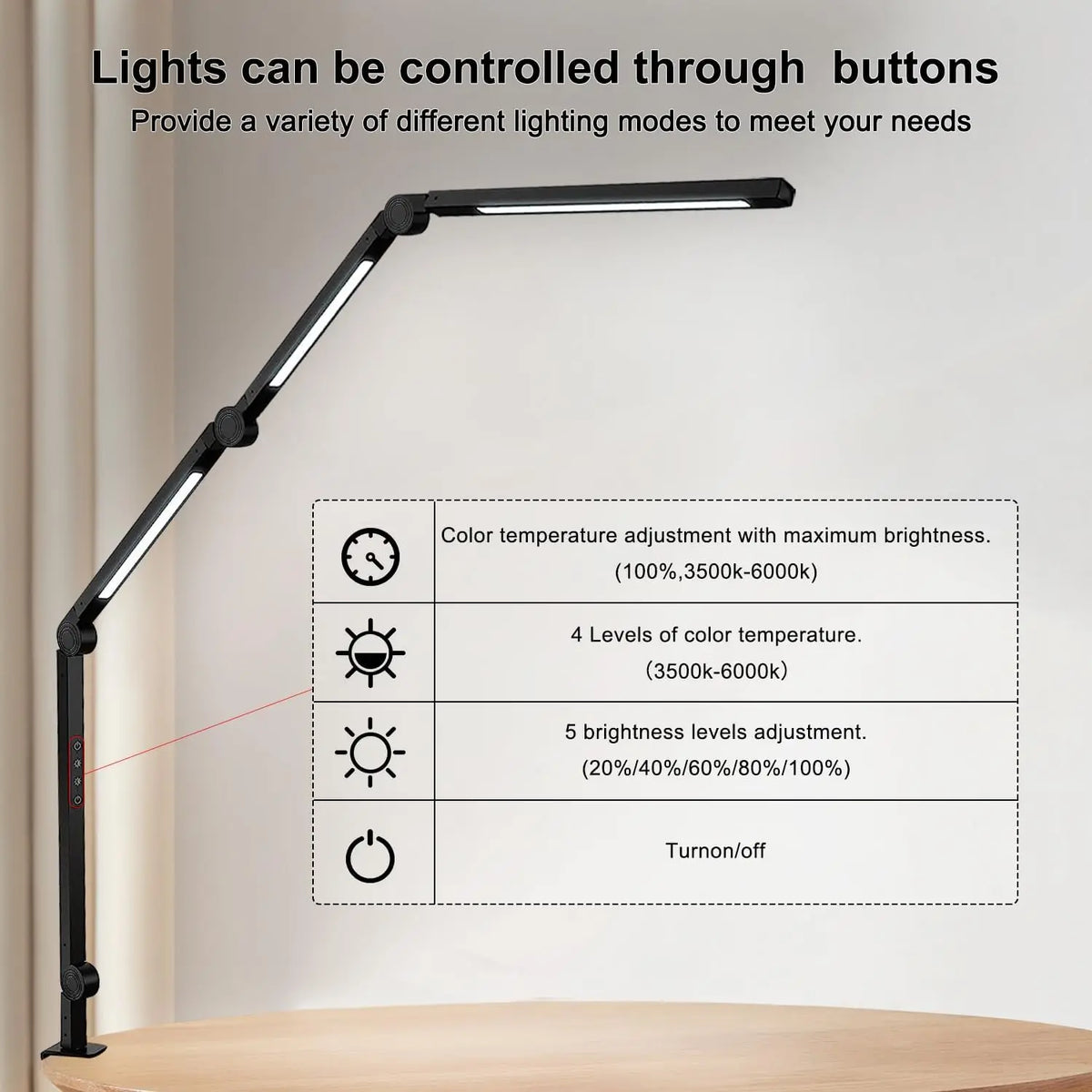 Clamp LED Desk Lamp