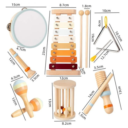 Montessori Wooden Musical Instrument Set for Toddlers