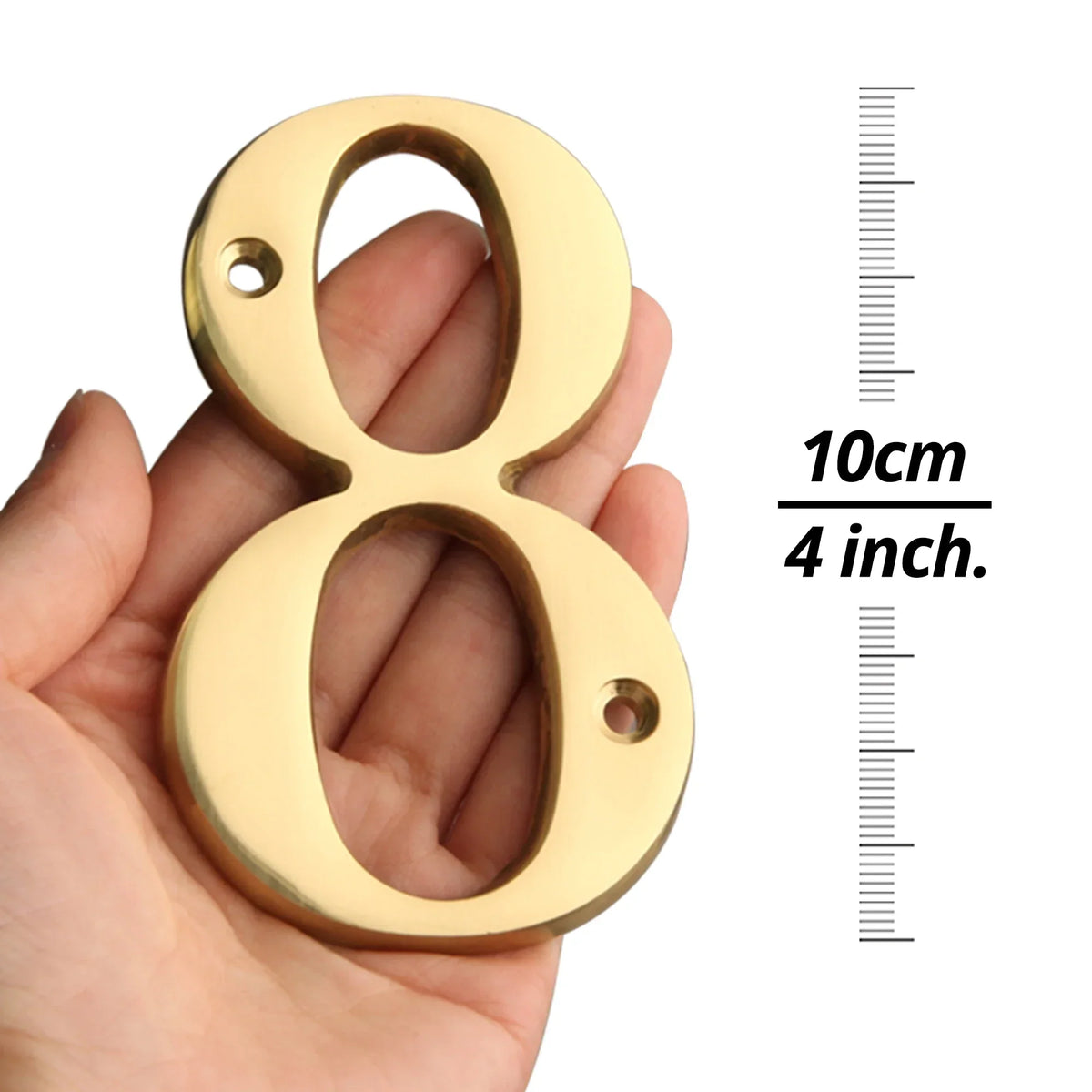 Polished Brass House Numbers