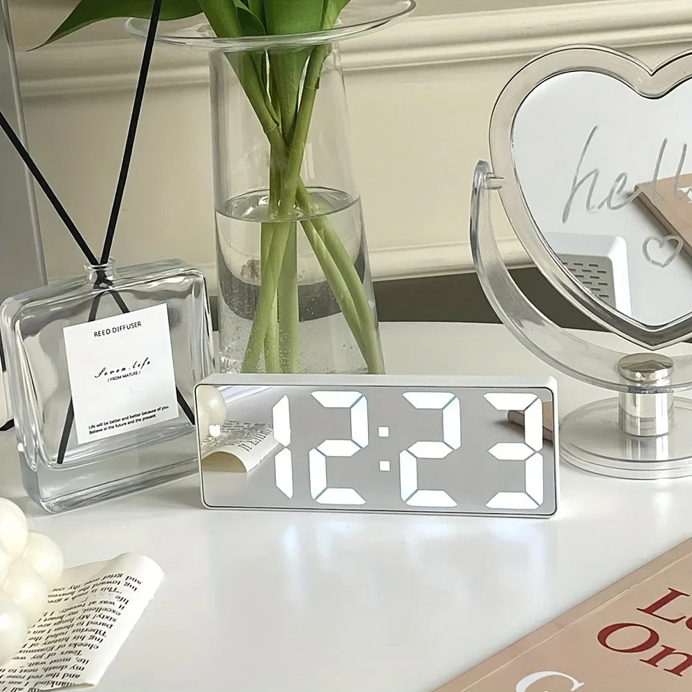 Minimalist Mirror Alarm Clock