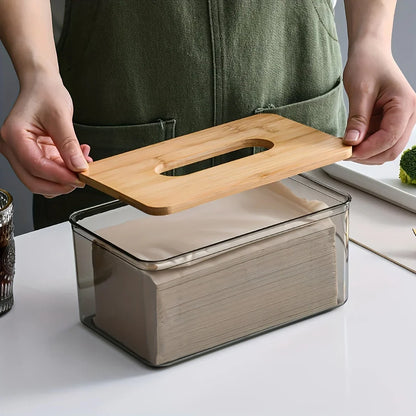 Bamboo Tissue Holder