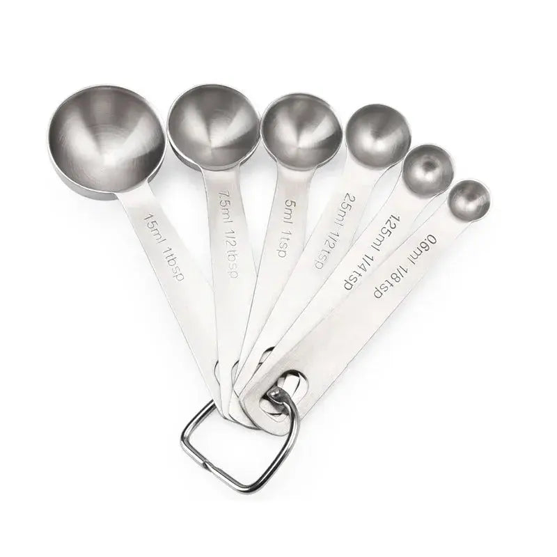 Stainless Steel Measuring Spoons Set – 6 Pieces