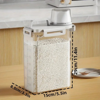 2.5 L Airtight Dry Food Storage Container with Measuring Cup