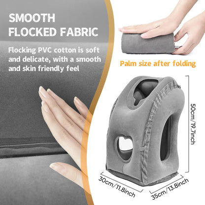Inflatable Travel Pillow for 360° Neck & Head Support