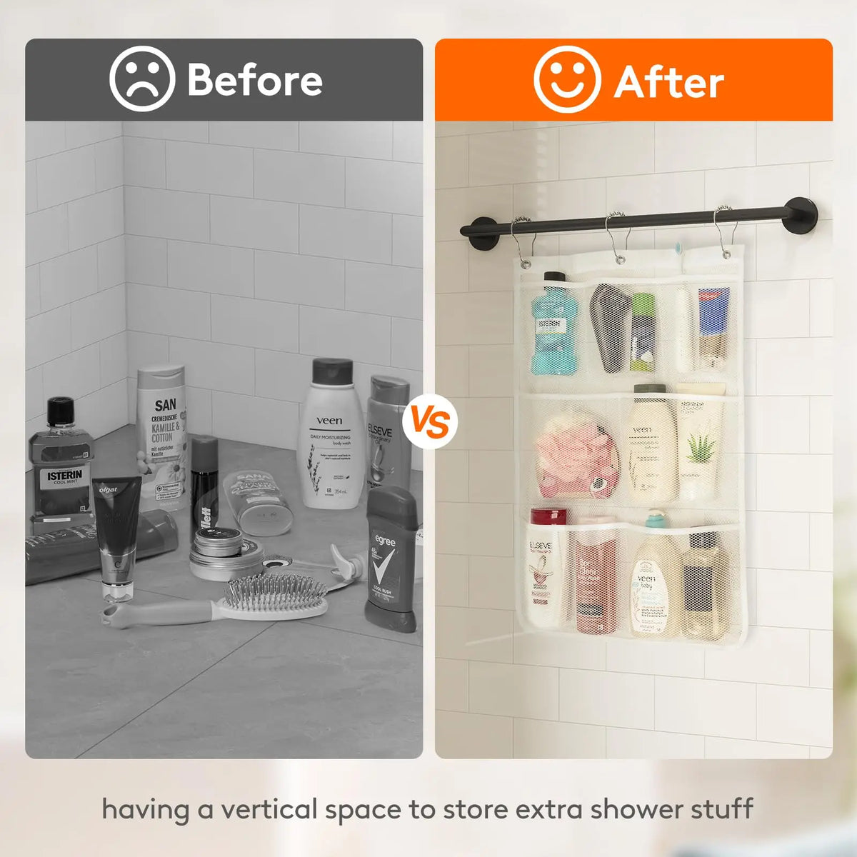 Mesh Shower Organiser (7 Pockets)