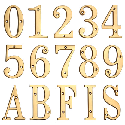Polished Brass House Numbers