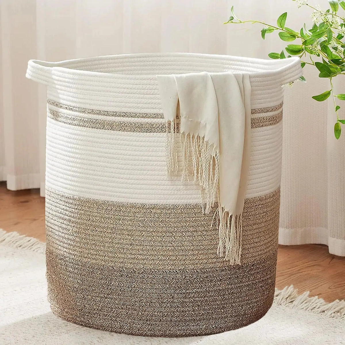 Woven Laundry Storage Basket