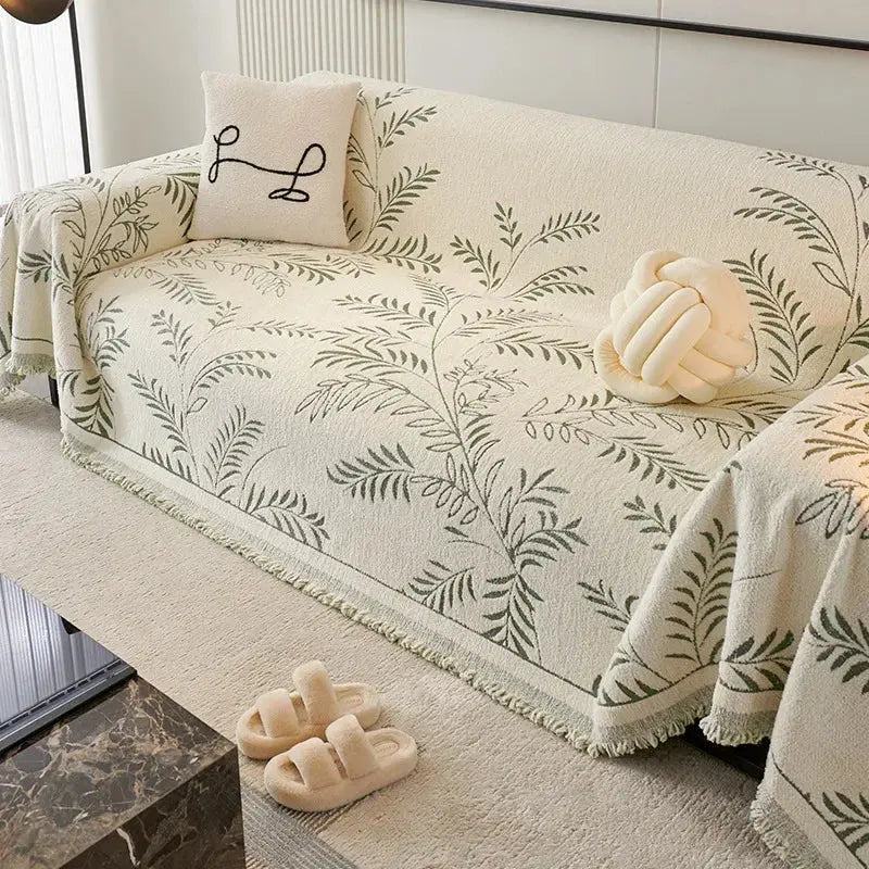 Chenille Jacquard Couch Cover