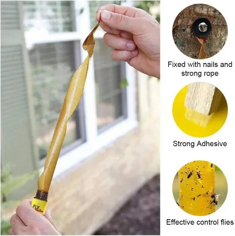 Flycatcher adhesive tape without poison