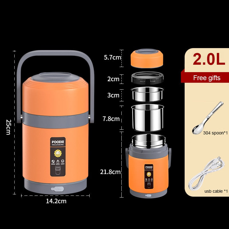 USB Heated Lunch Box – Portable Food Warmer