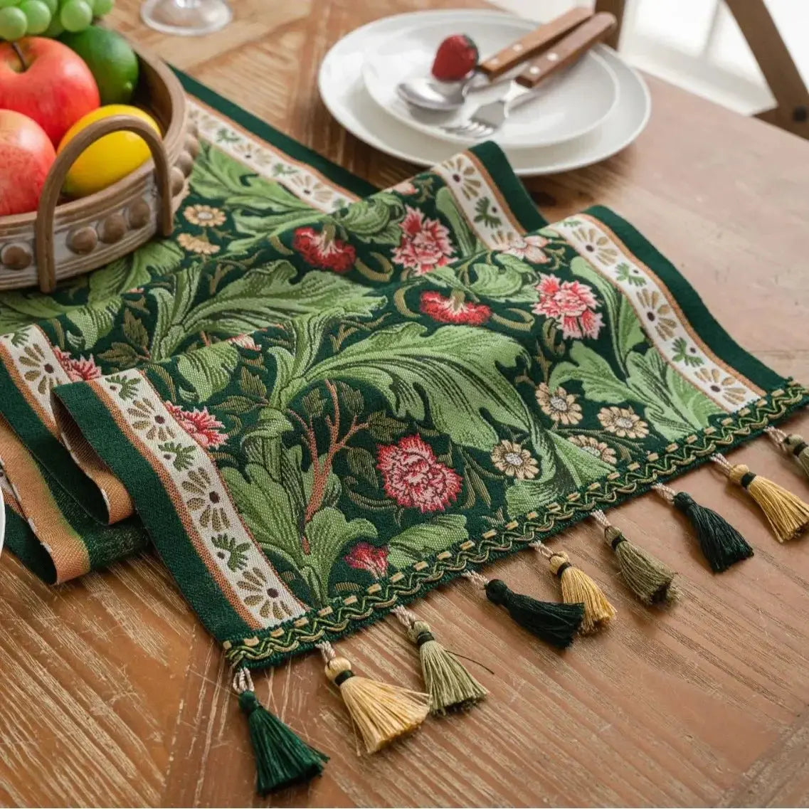 Plant Tassel Table Runner