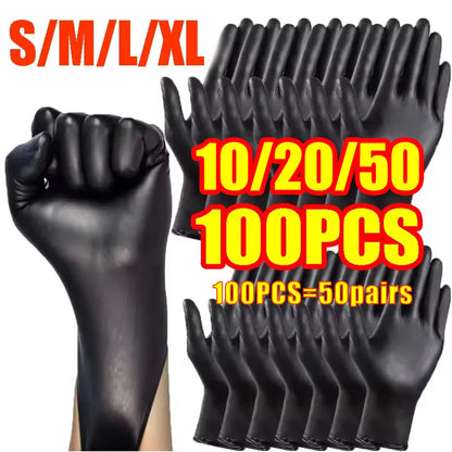 Black Disposable Gloves for Food, Cleaning & Work Use