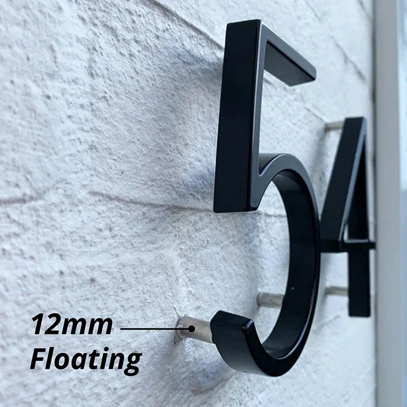 Stainless Steel Floating House Number