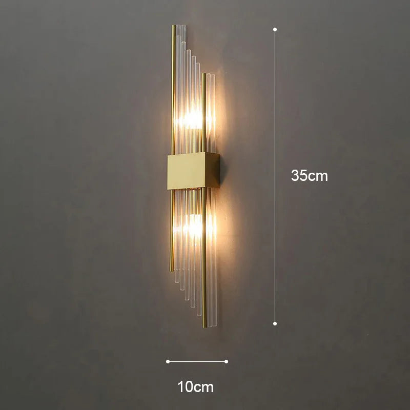 Gold LED Wall Lamp Elegant Indoor Lighting