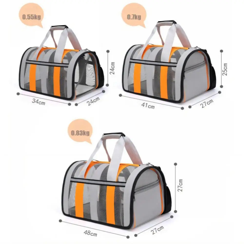 Soft Pet Carrier for Small Dogs and Cats, Three Sizes