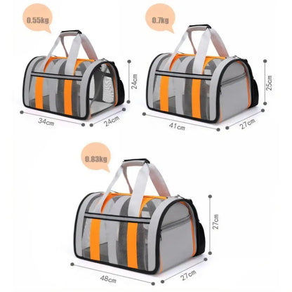 Soft Pet Carrier for Small Dogs and Cats, Three Sizes