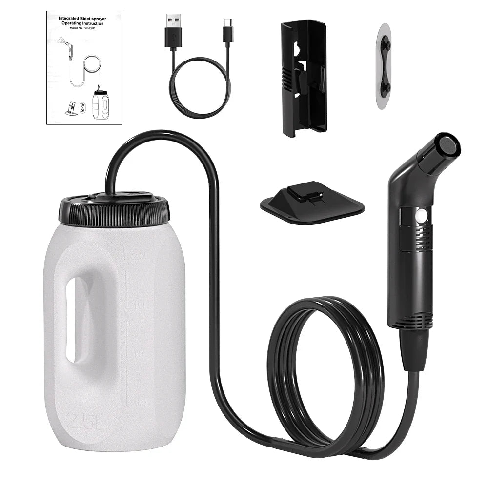 Rechargeable Portable Travel Bidet – 2.5L Reservoir
