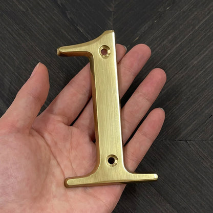 Polished Brass House Numbers