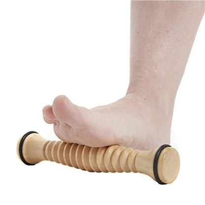 Wooden Foot Massager Roller for Pain Relief & Relaxation