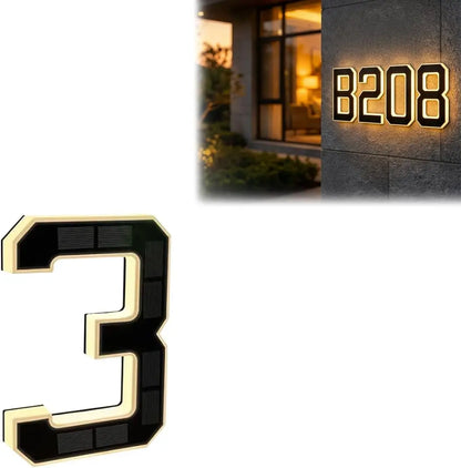 Solar Address Plaque