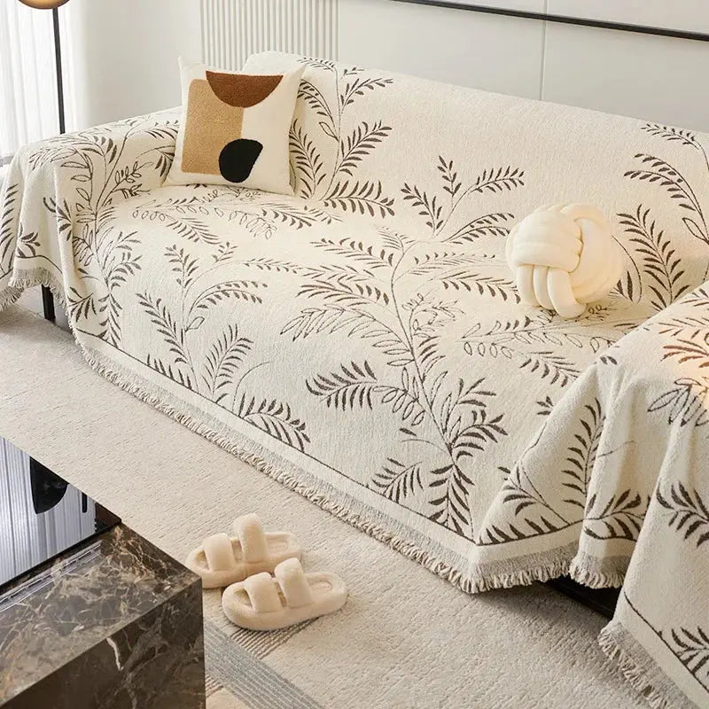 Chenille Jacquard Couch Cover