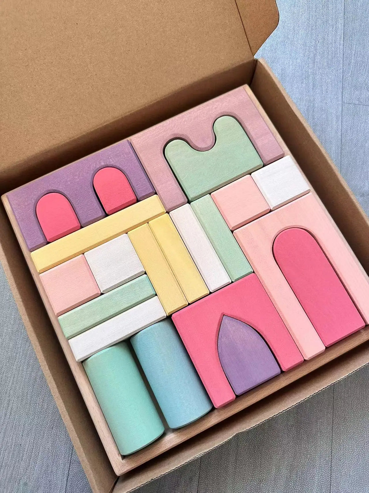 Large Wooden Stacking Blocks for Creative Building Play