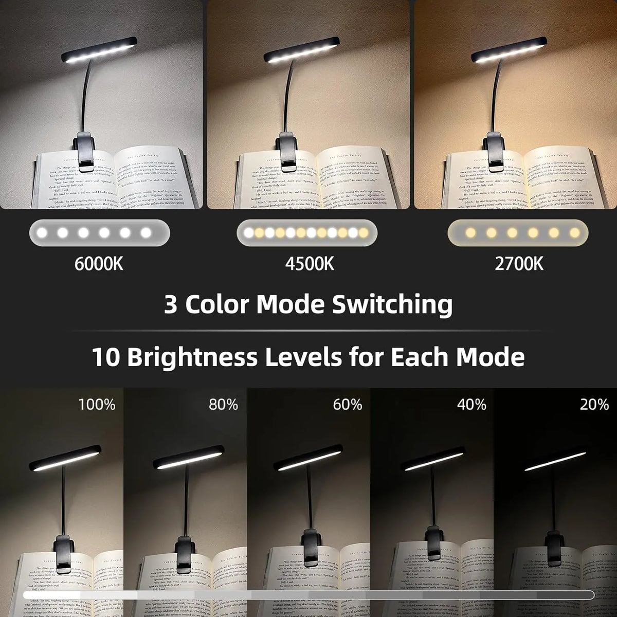 Rechargeable Book Lamp