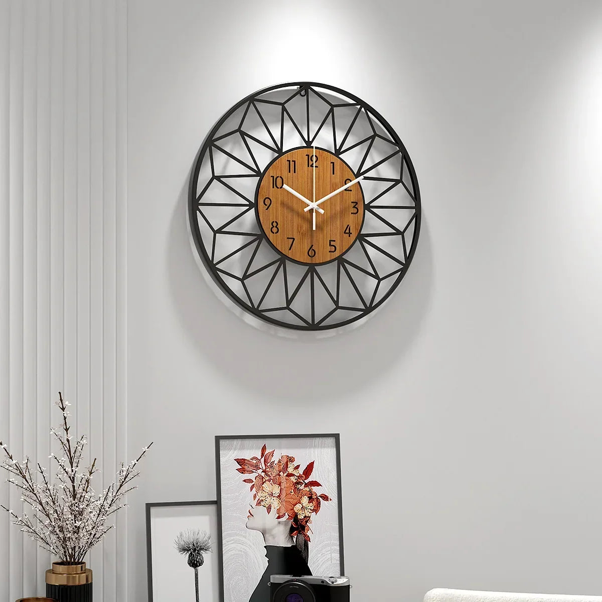 Geometric Metal Wall Clock