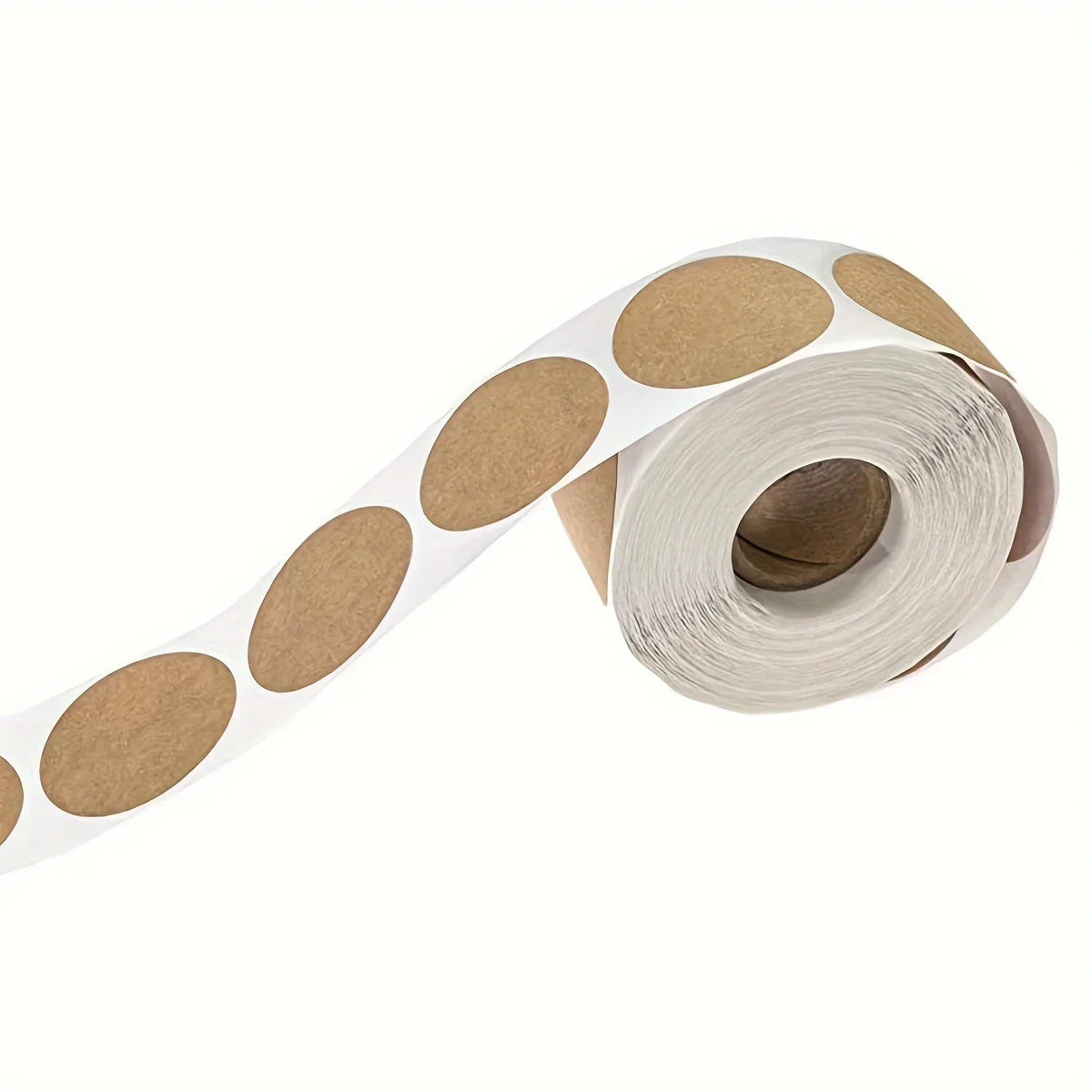 Kraft Round Label Roll – 500 Pieces