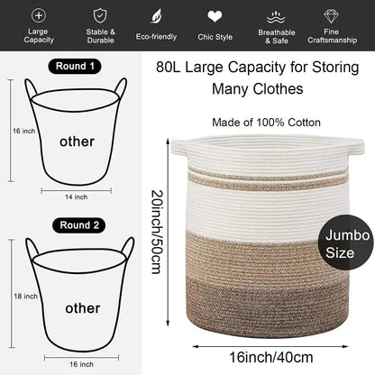 Woven Laundry Storage Basket