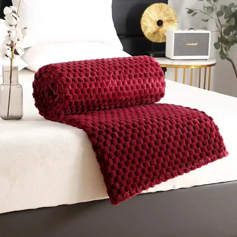 3D Clouds Jacquard Flannel Blanket