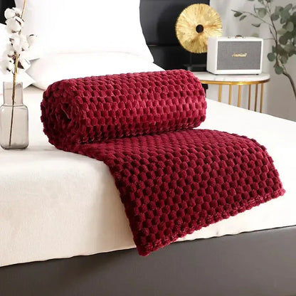 3D Clouds Jacquard Flannel Blanket