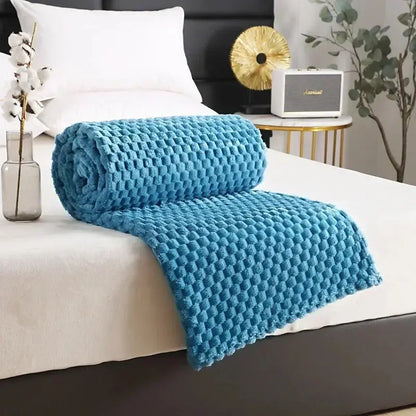 3D Clouds Jacquard Flannel Blanket