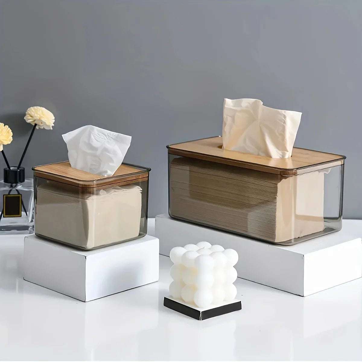 Bamboo Tissue Holder
